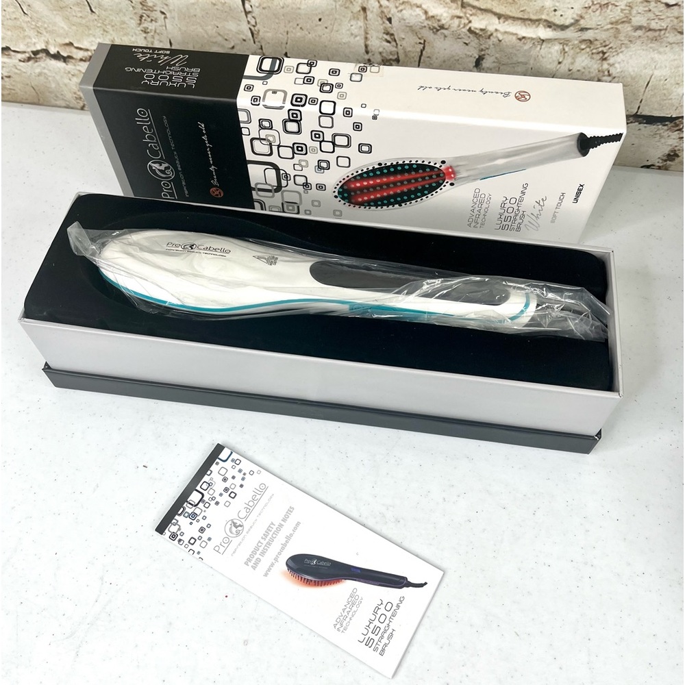 Pro Cabello Luxury 5500 Straightening Brush W/Advanced Infrared Technology NEW
